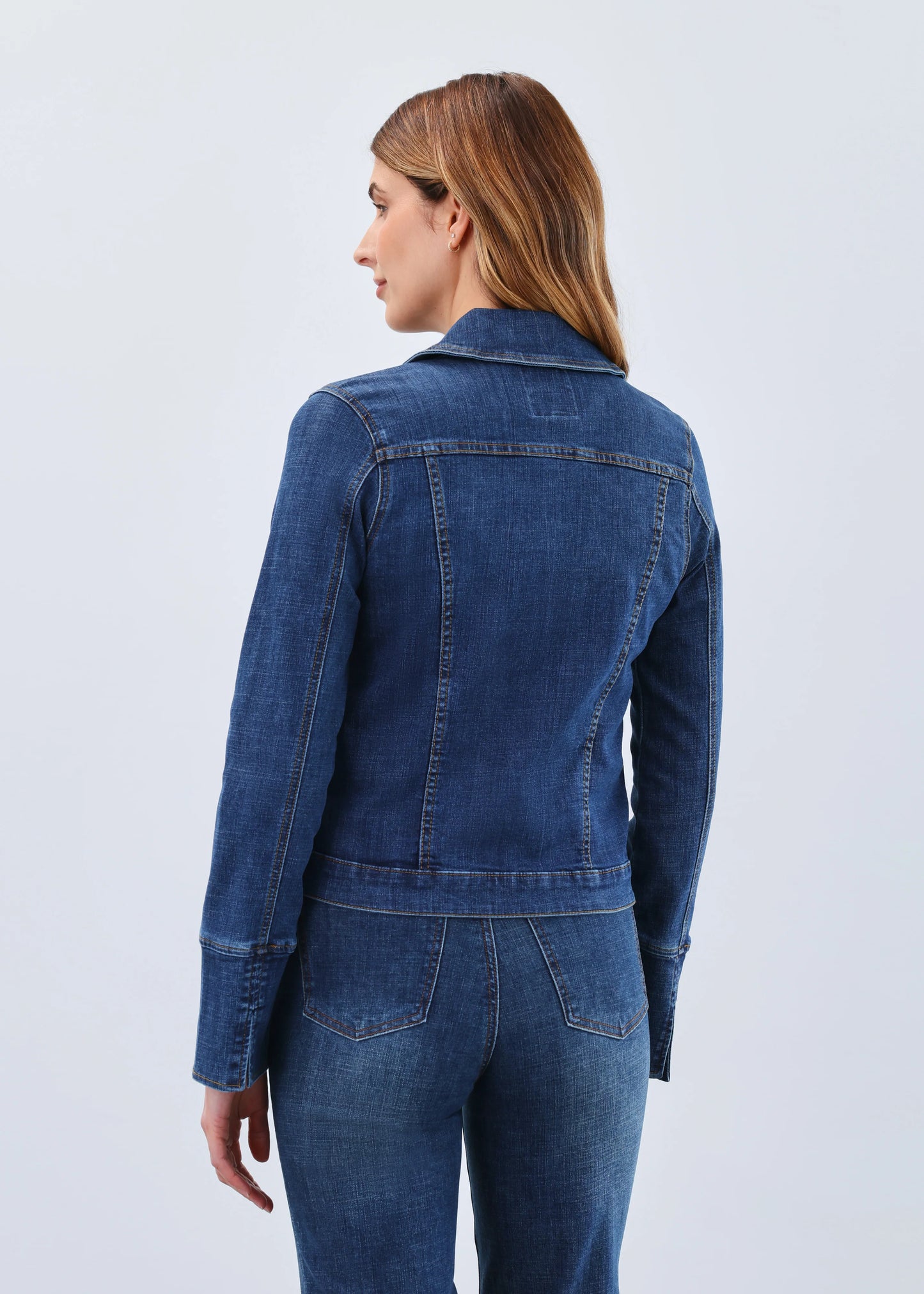 FDJ 1193809 Denim Zip Front Jacket