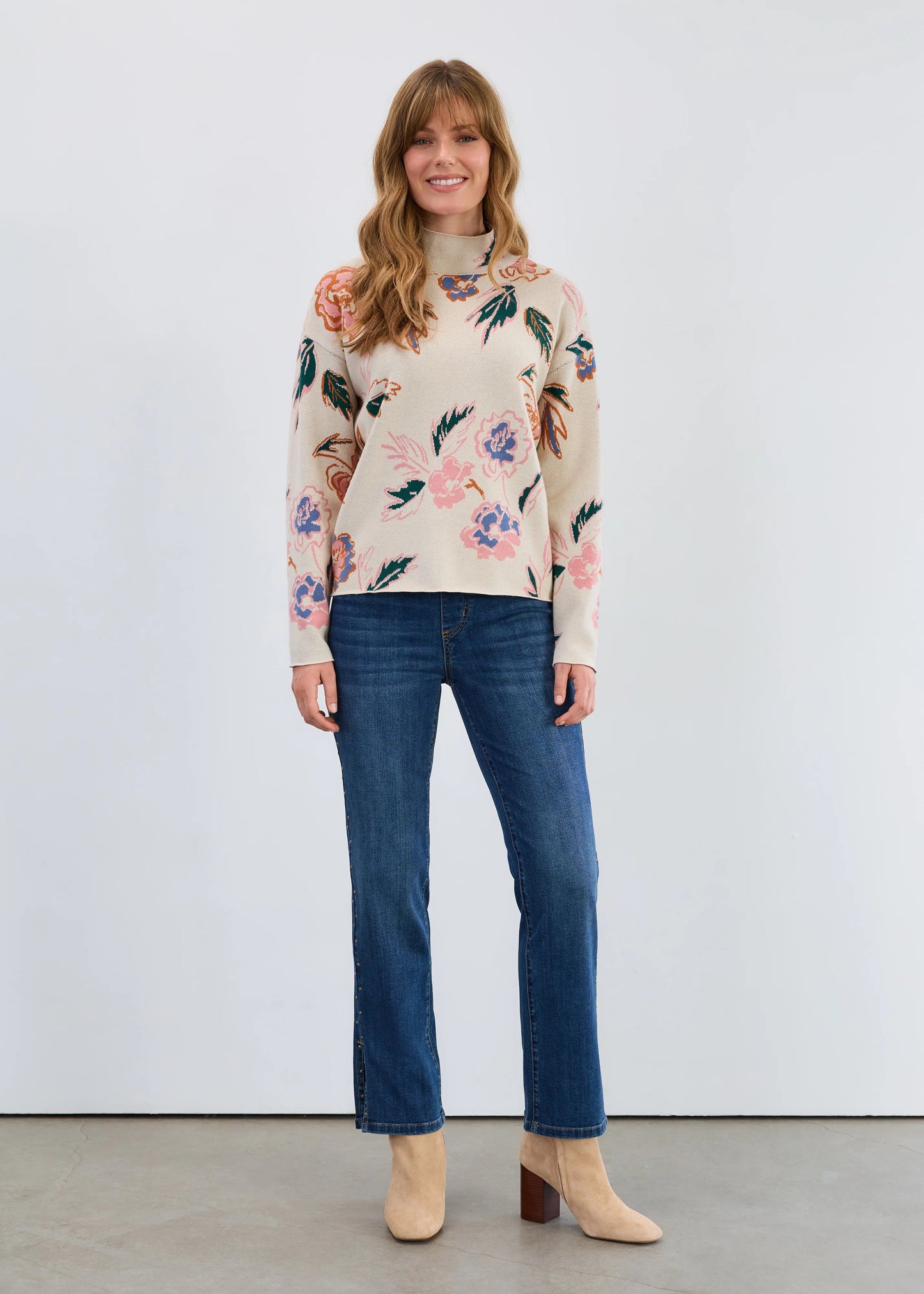FDJ 1506535 Mock Neck Loose Fit Sweater