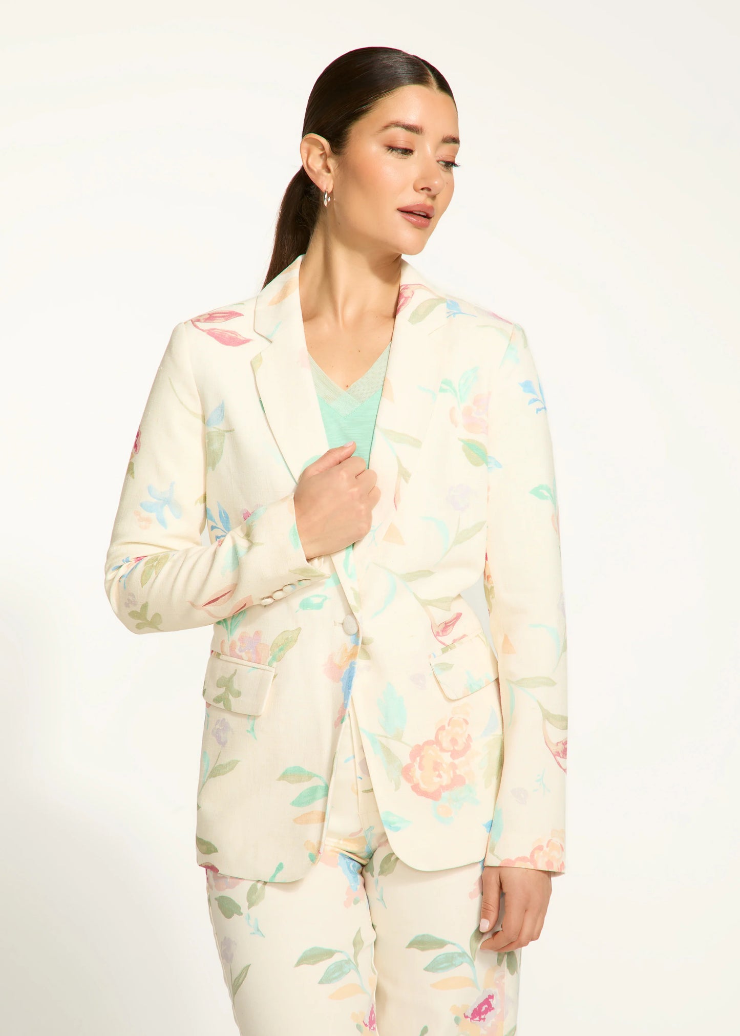 FDJ 1624989 Textured Printed Blazer