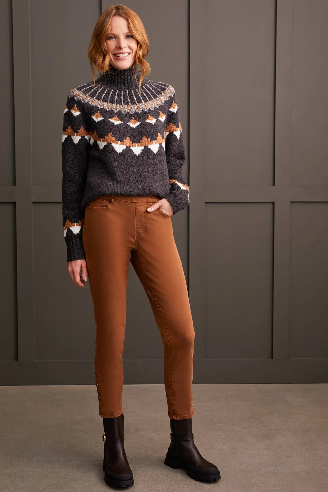 Tribal 1860O Comfort Stretch Pull-On Ankle Pant