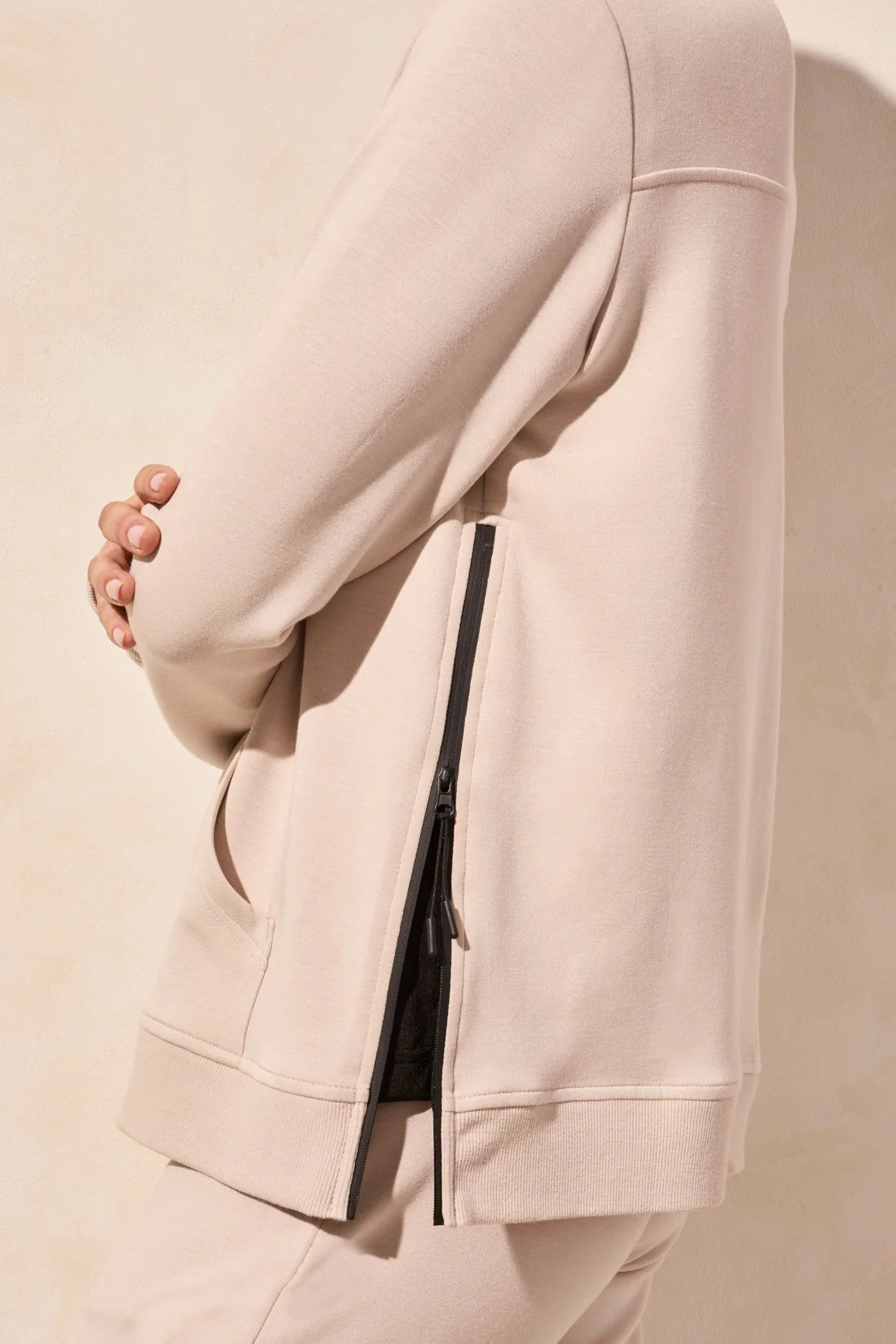 Tri 2064o Techno Lux Textured Mock Neck Cardigan