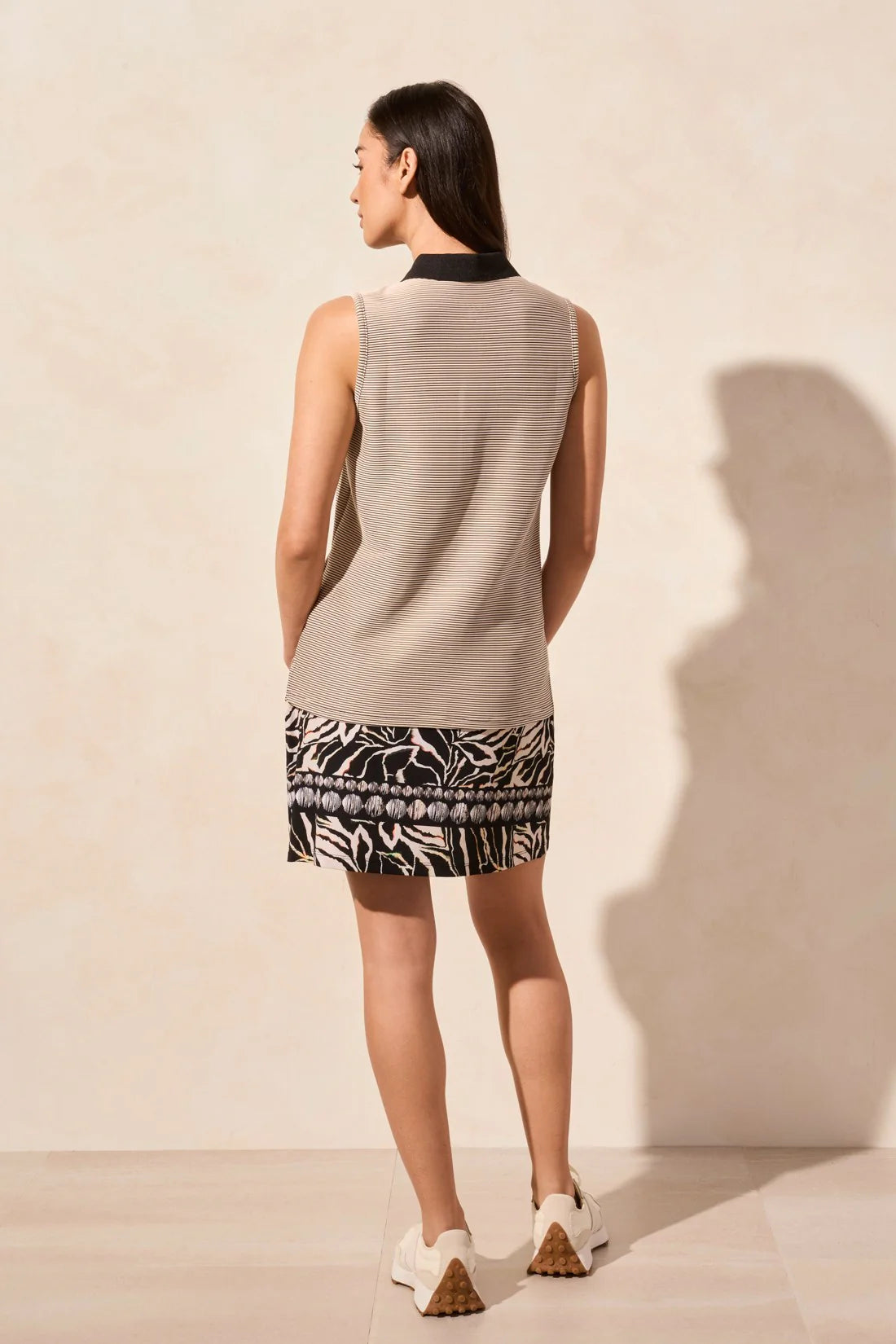 Tri 2066o Ottoman Rib Sleeveless Polo with Side Slits