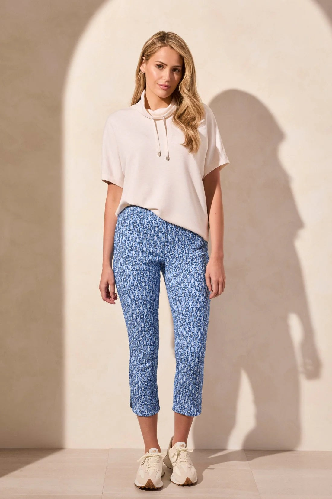 Tri 2096o Techno Lux Funnel Neck Short Sleeve Top