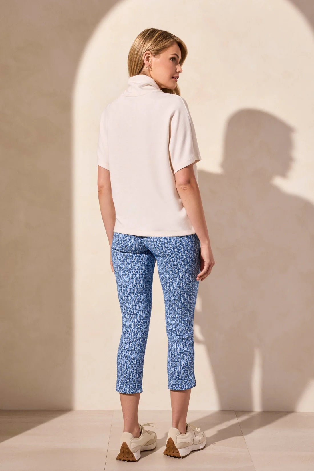 Tri 2096o Techno Lux Funnel Neck Short Sleeve Top