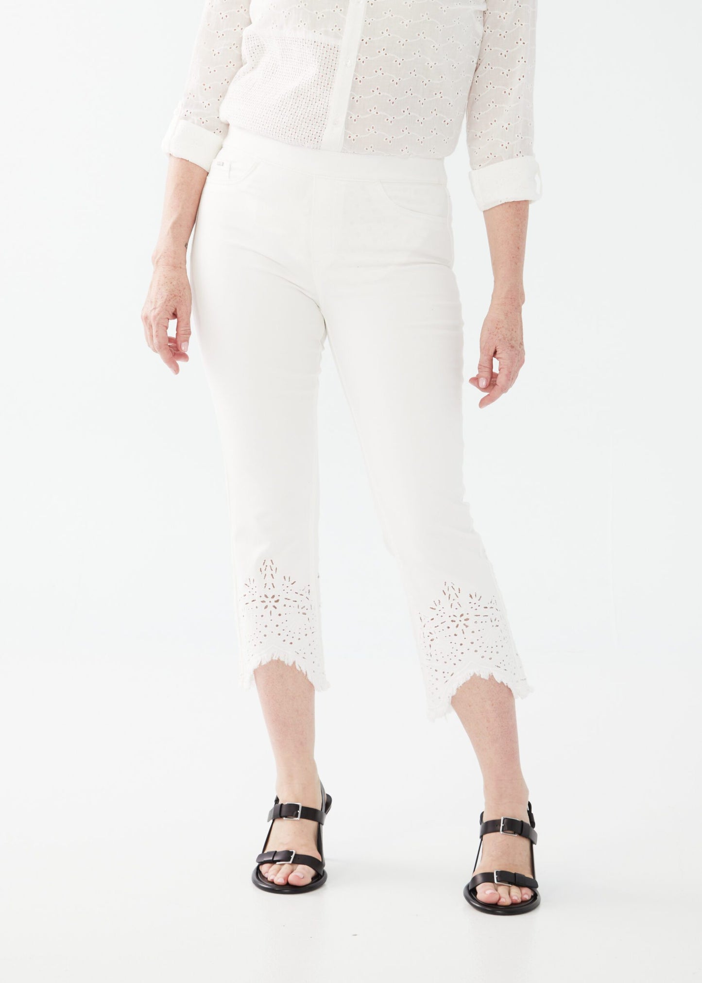 FDJ 2100511 White Pull On Denim