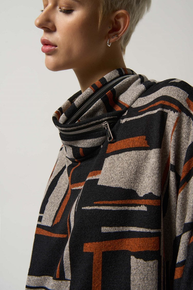 J.R 233080 Geometric Poncho