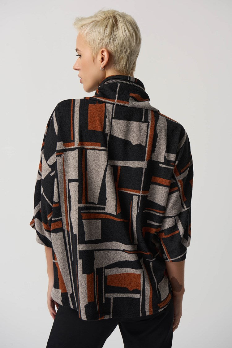 J.R 233080 Geometric Poncho