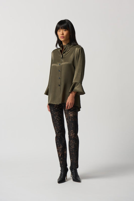 J.R 233234 Shirred Gauze Blouse