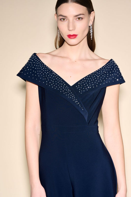 J.R 233736 Off-The-Shoulder Wide-Leg Jumpsuit