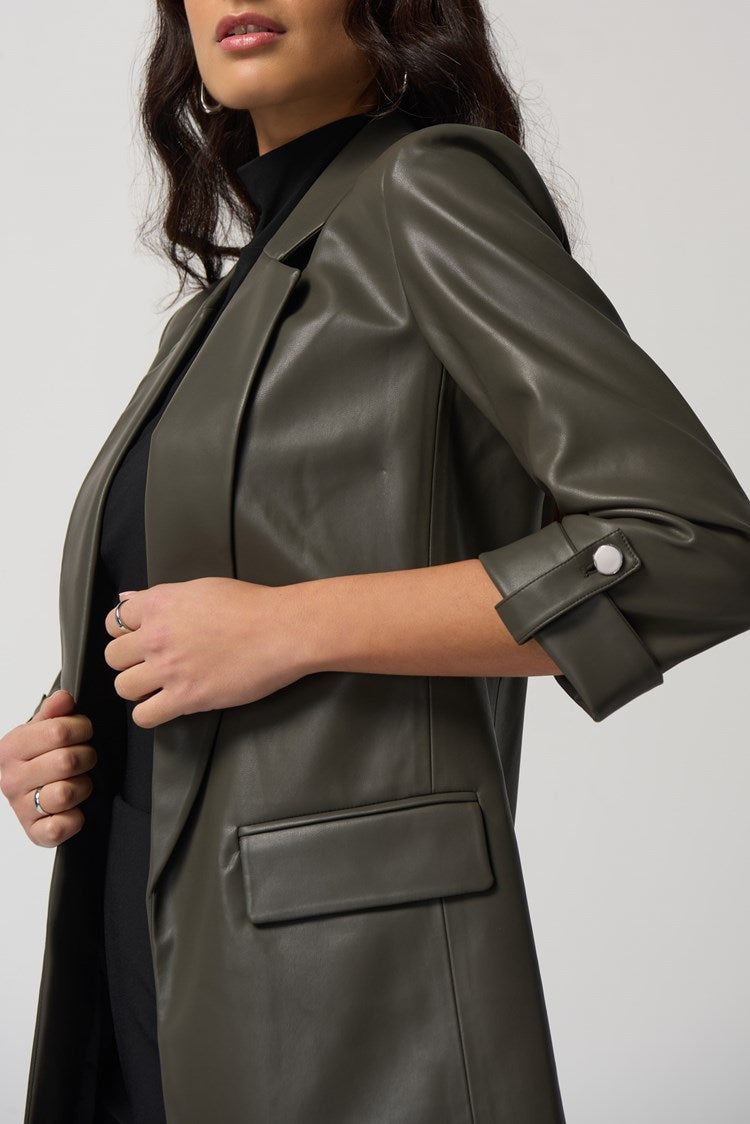 J.R 233963 Faux Leather Blazer