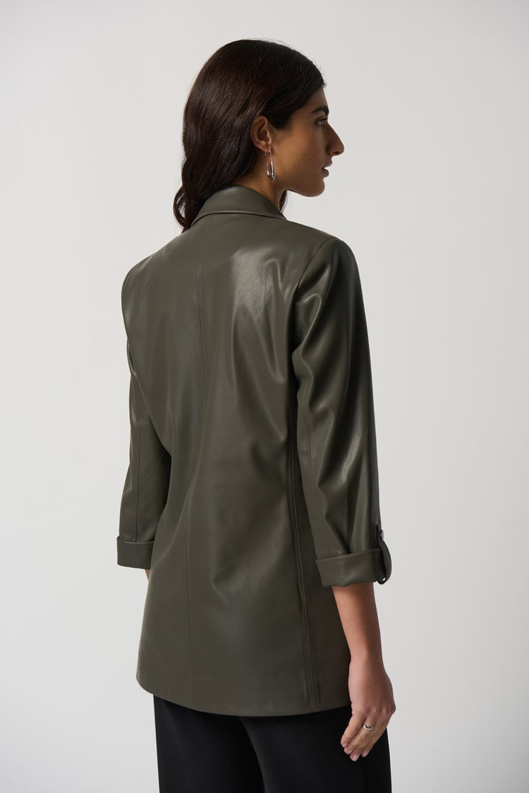 J.R 233963 Faux Leather Blazer