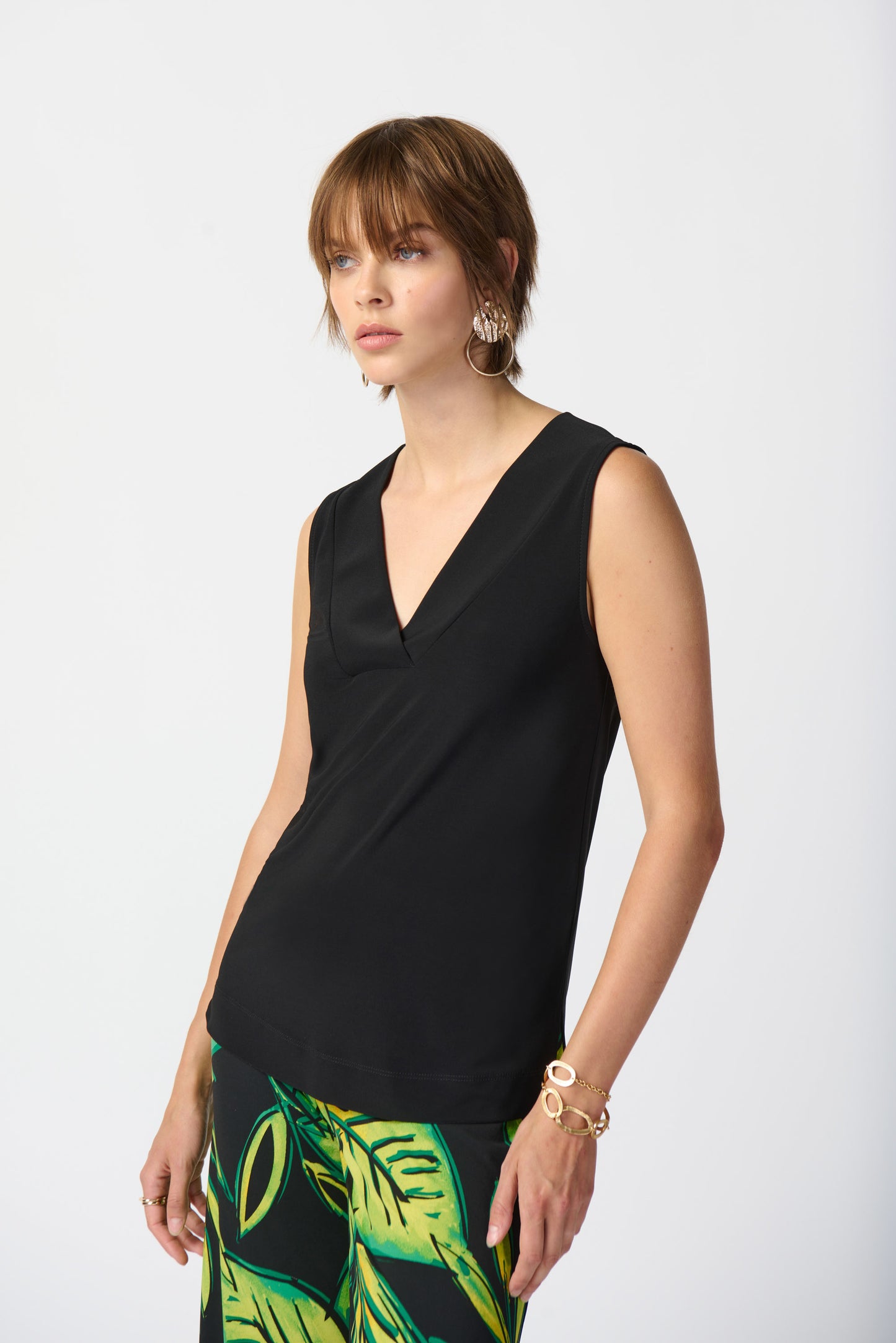 J.R 241239S25 Silky Knit Sleeveless Top