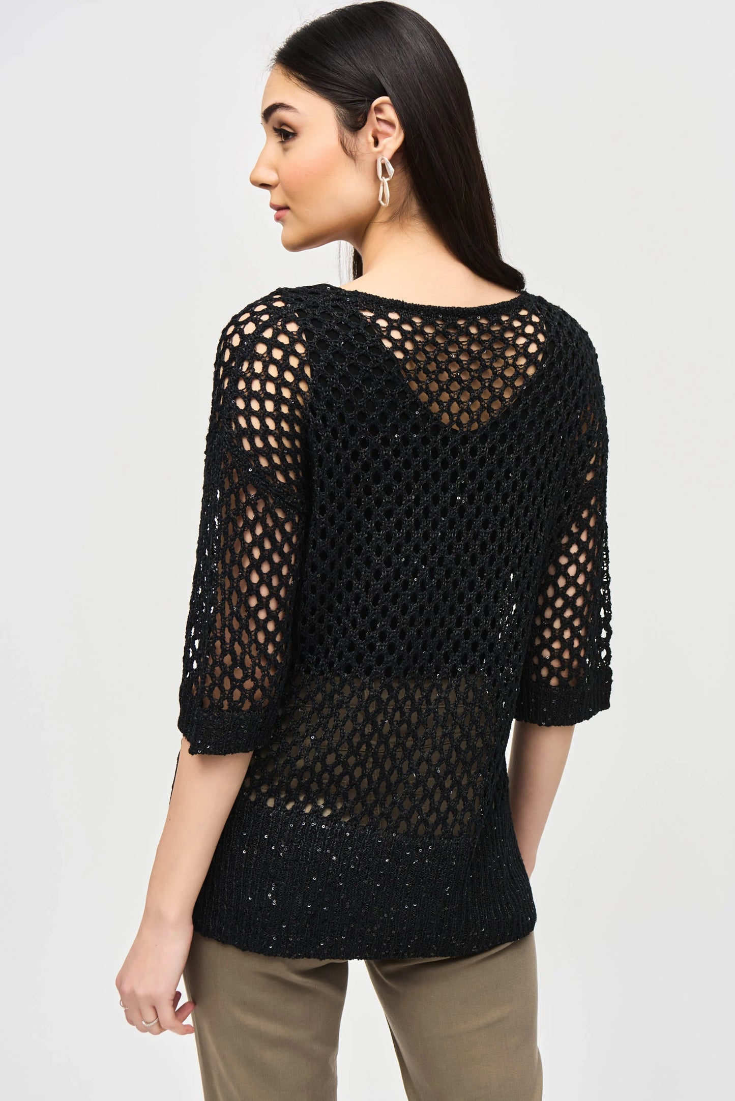 J.R 241922 Open Stitch Sweater with Sequins
