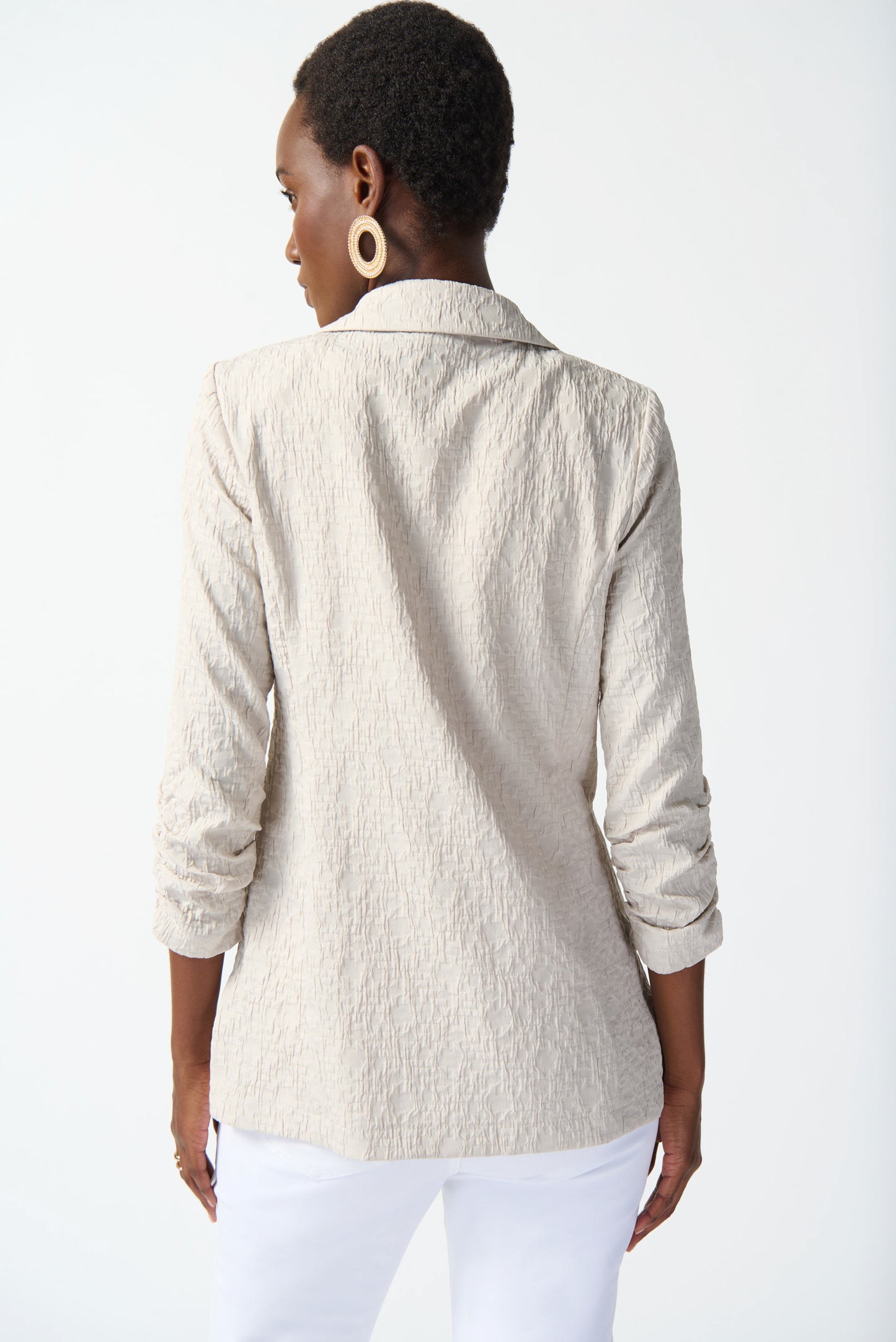 J.R 242034S25 Woven Jacquard Boxy Blazer