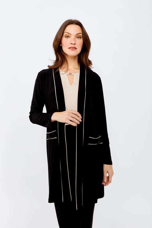 F.L 243019 Relaxed Fit Open Front Blazer