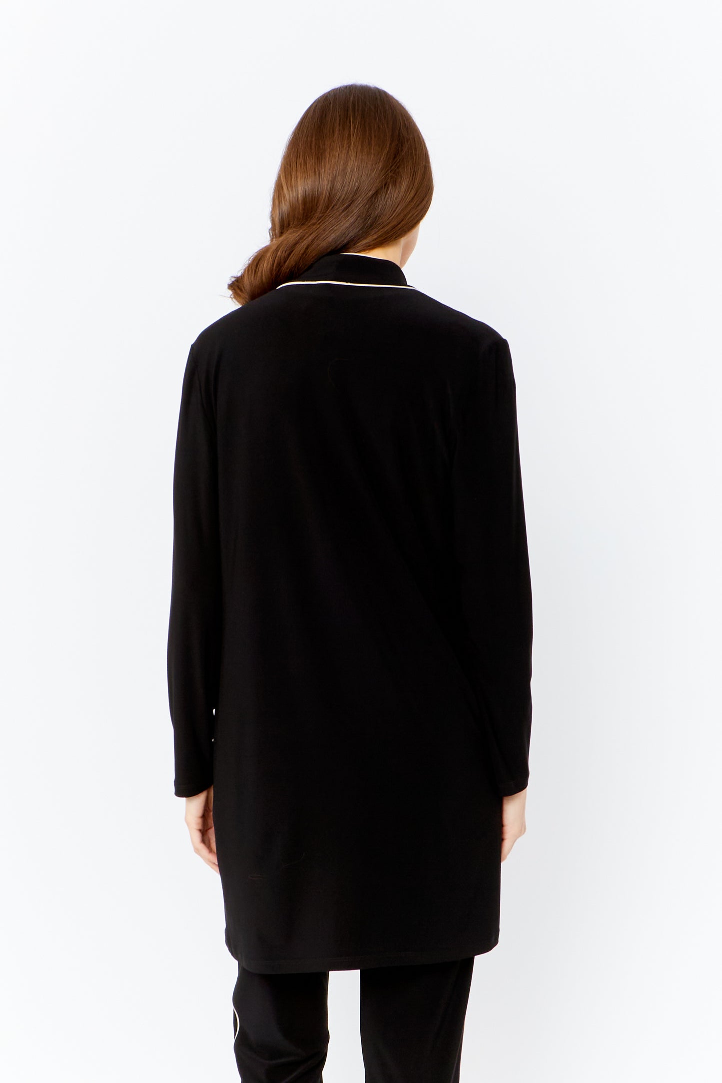 F.L 243019 Relaxed Fit Open Front Blazer