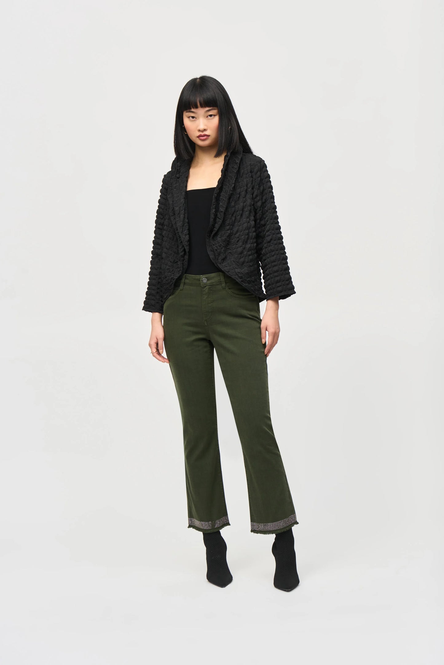 J.R 243084 Bubble Woven Cropped Jacket