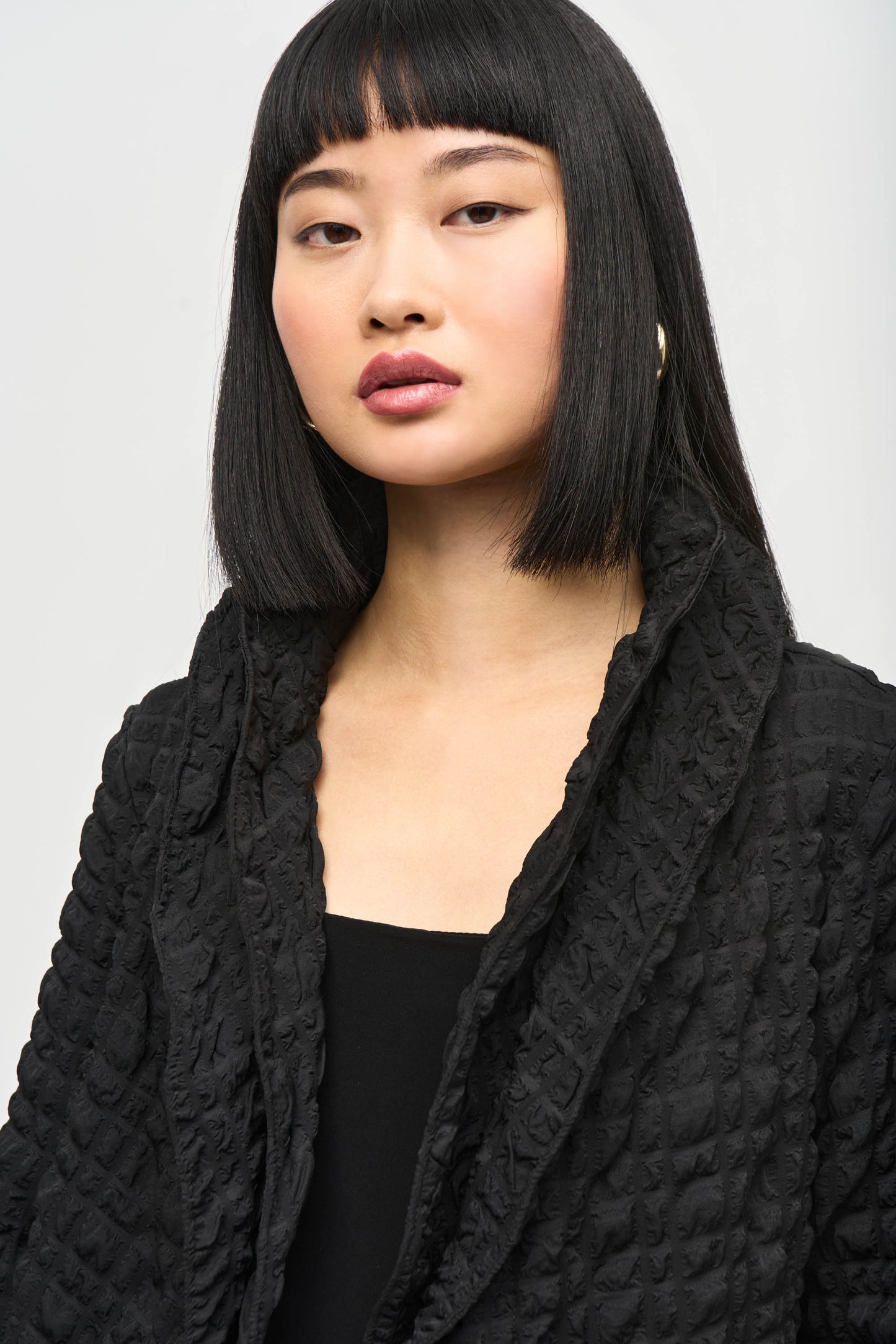 J.R 243084 Bubble Woven Cropped Jacket