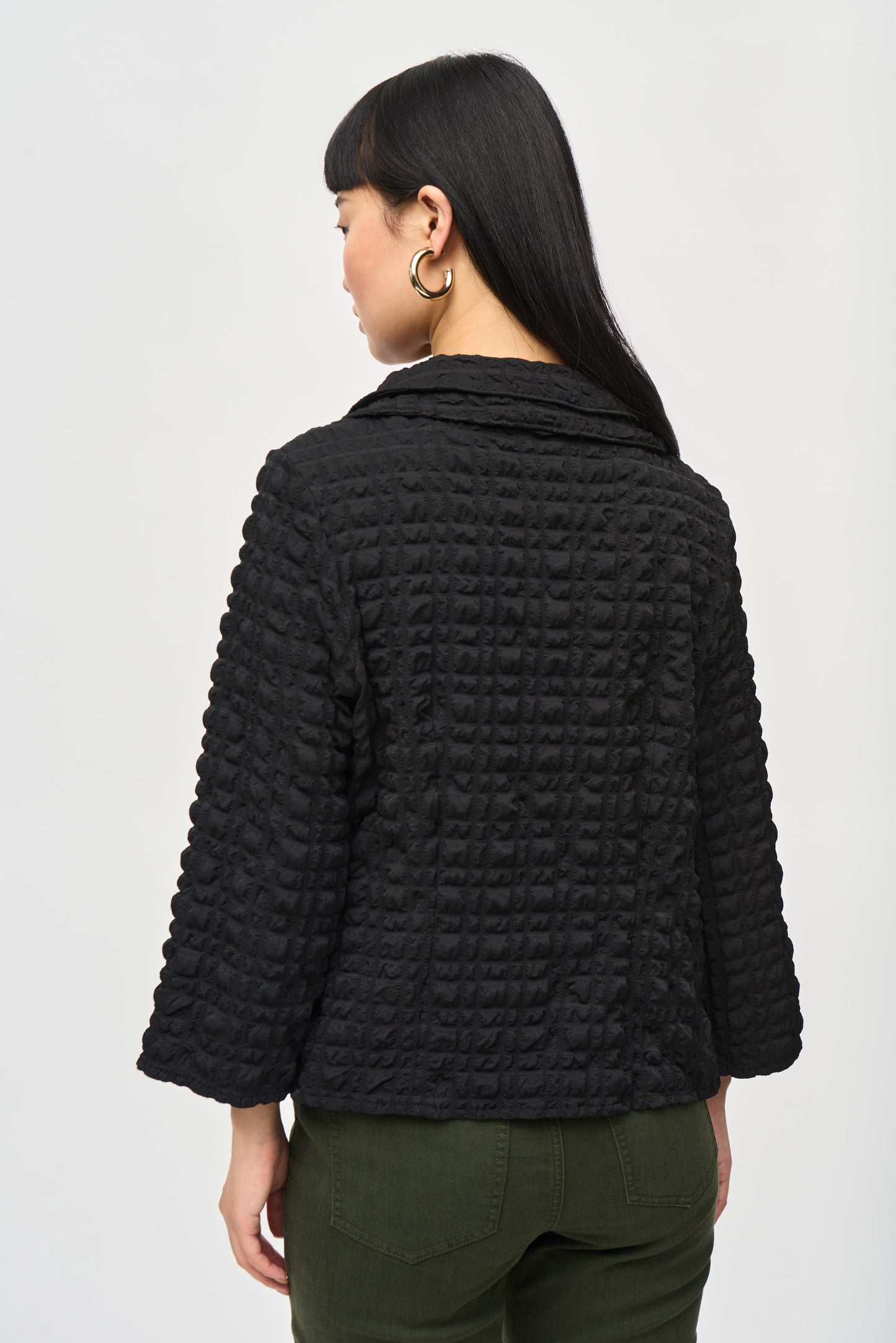 J.R 243084 Bubble Woven Cropped Jacket