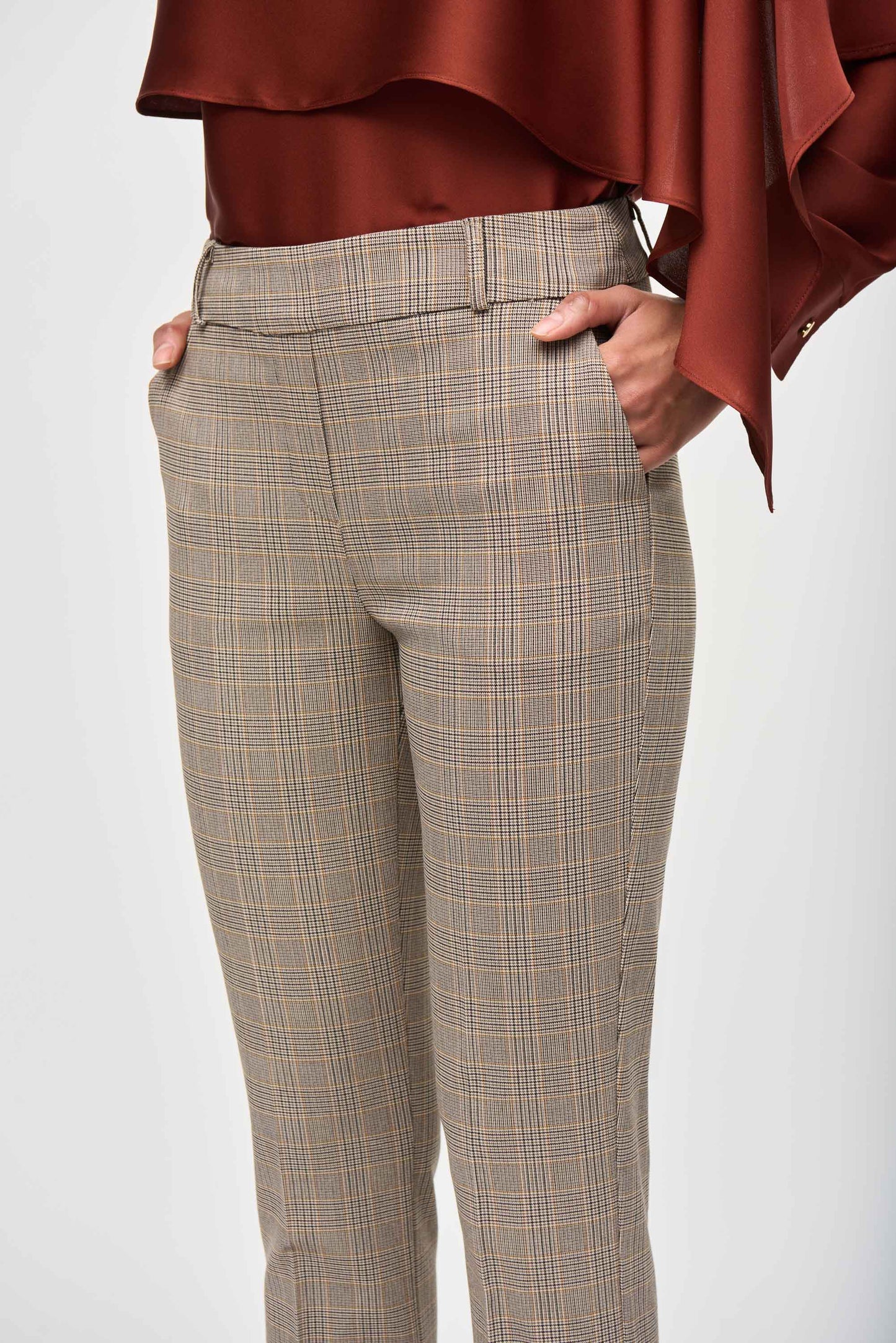 J.R 243227 Millennium Plaid Slim Fit Pants