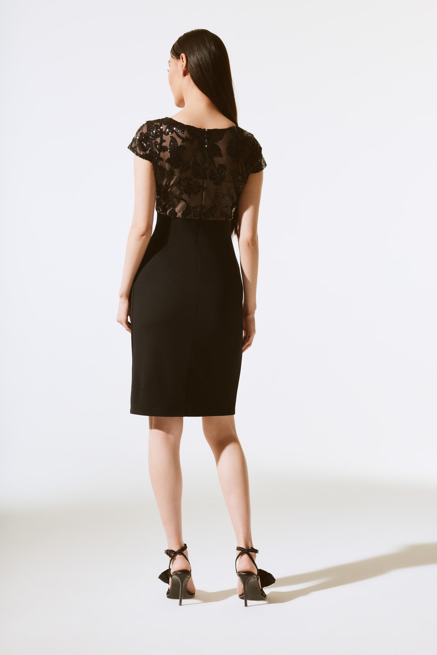 J.R 243700 Scuba Crepe And Novelty Sheath Dress