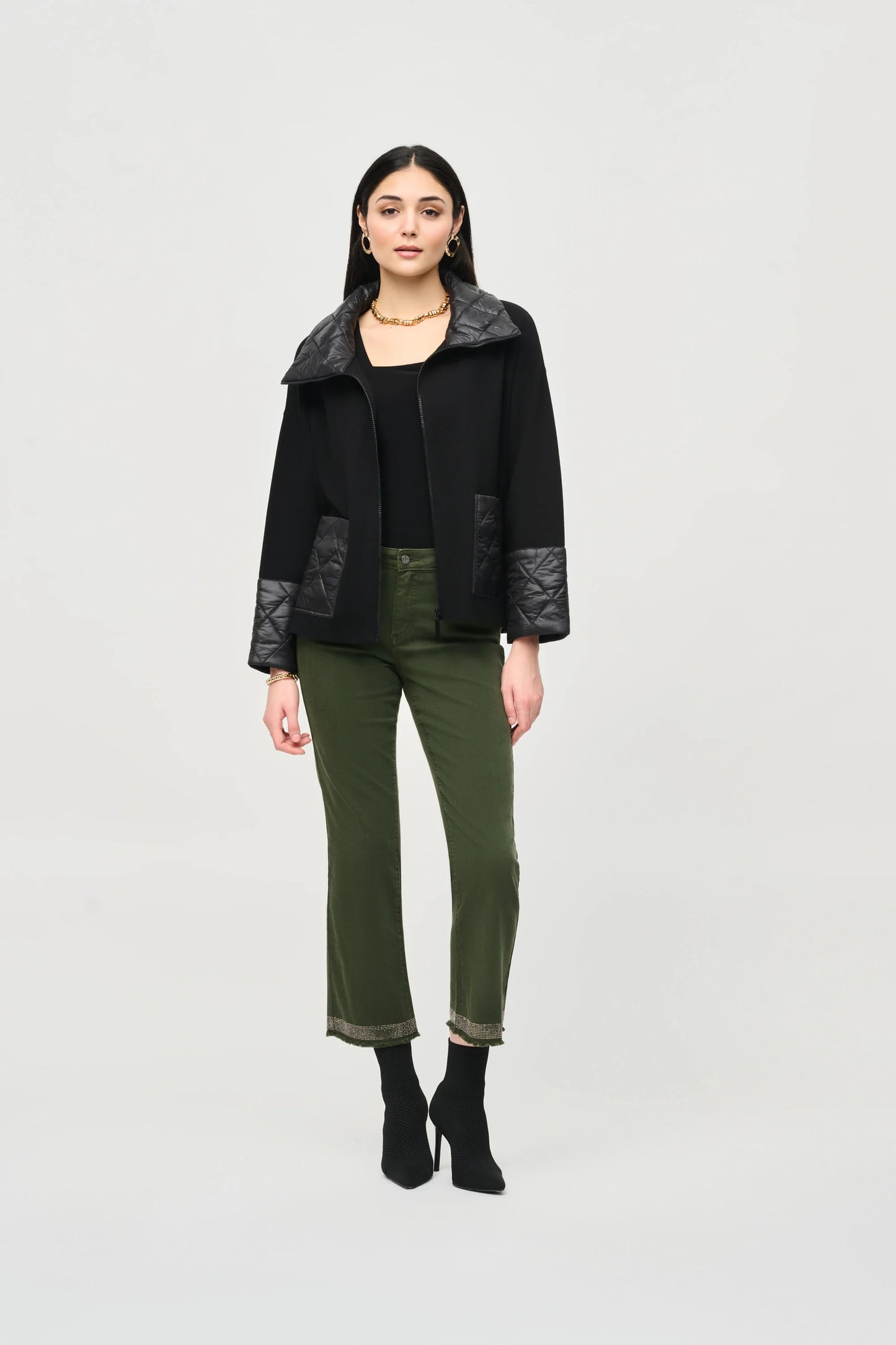 J.R 243933 Sweater Knit Zipped Jacket
