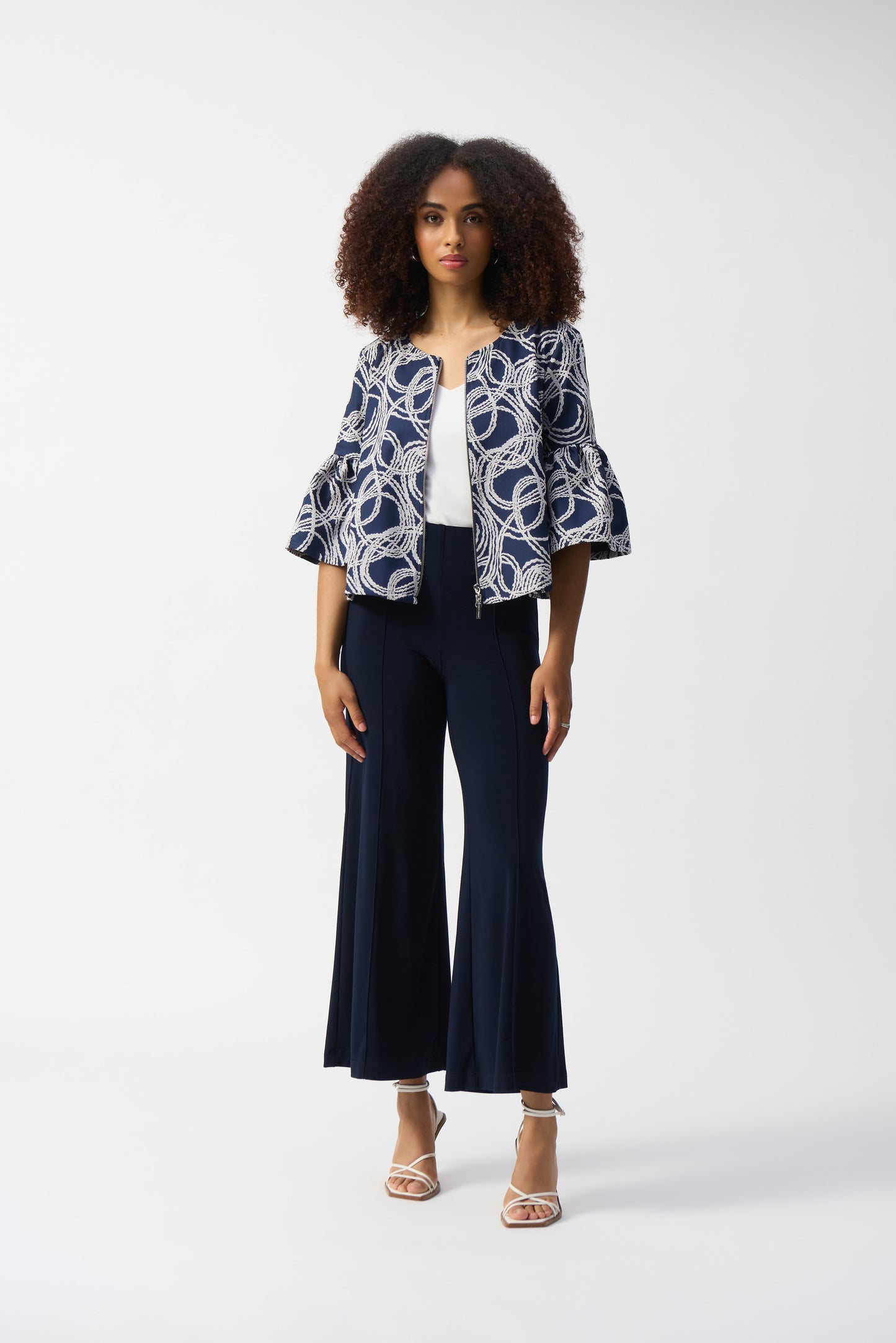 J.R 251017 Silky Knit Pull-On Wide-Leg Pants