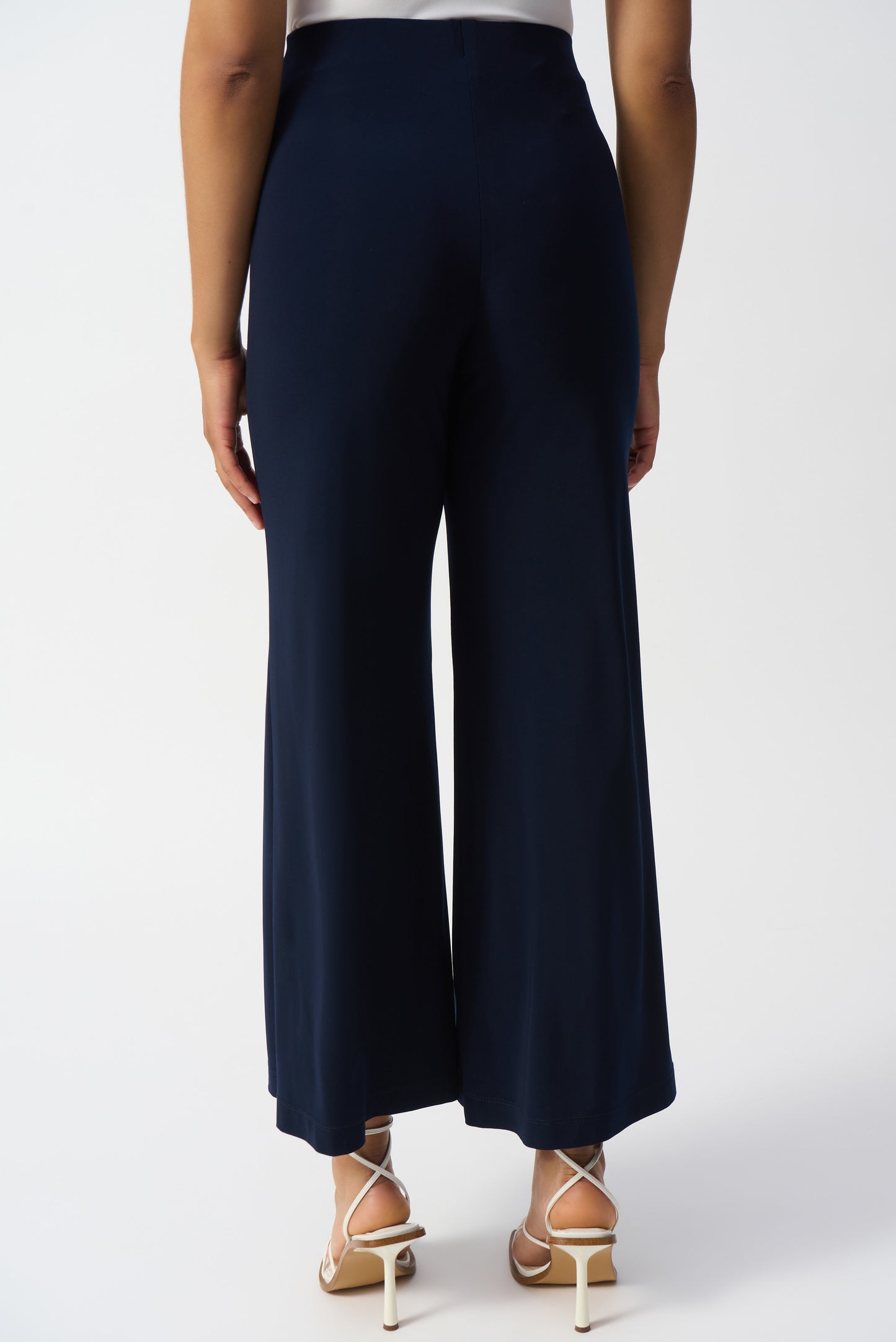 J.R 251017 Silky Knit Pull-On Wide-Leg Pants