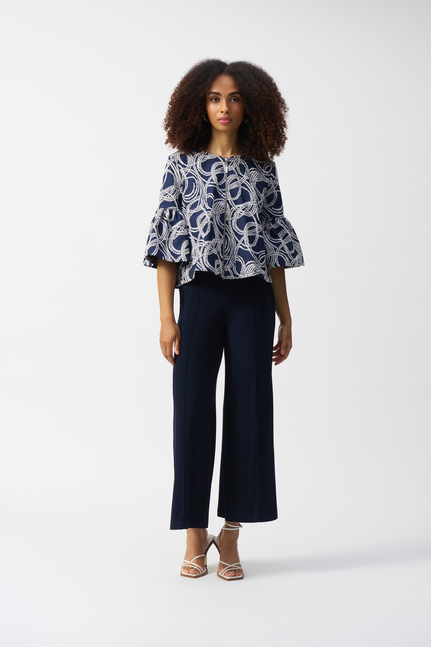 J.R 251017 Silky Knit Pull-On Wide-Leg Pants