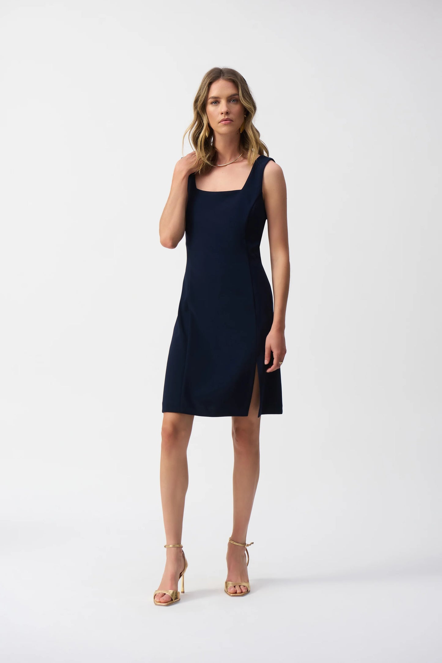 J.R 251075 Silky Knit Sleeveless Sheath Dress