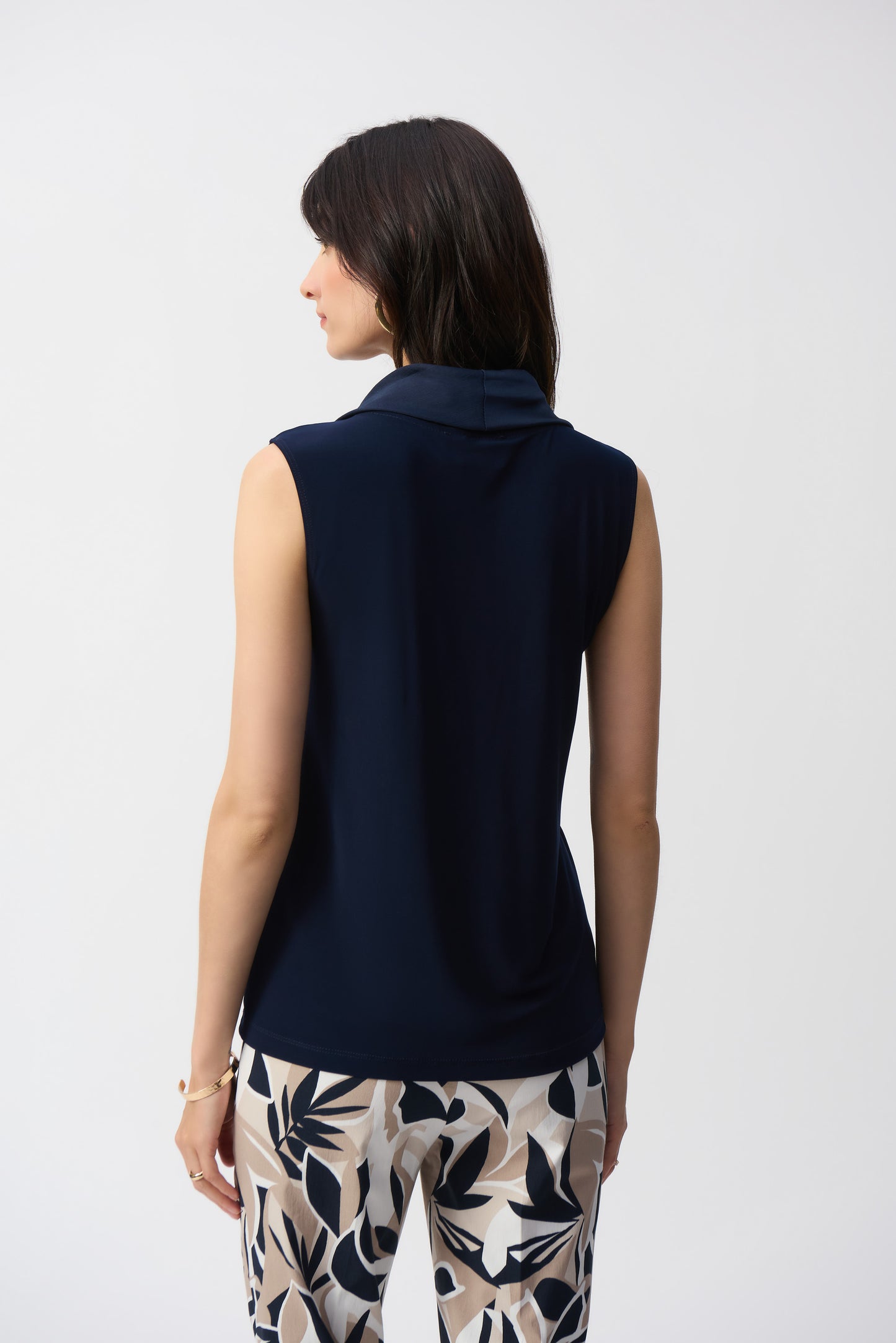 J.R 251276 Silky Knit and Satin Sleeveless Top