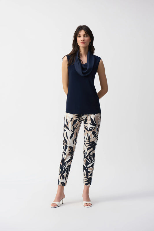 J.R 251276 Silky Knit and Satin Sleeveless Top