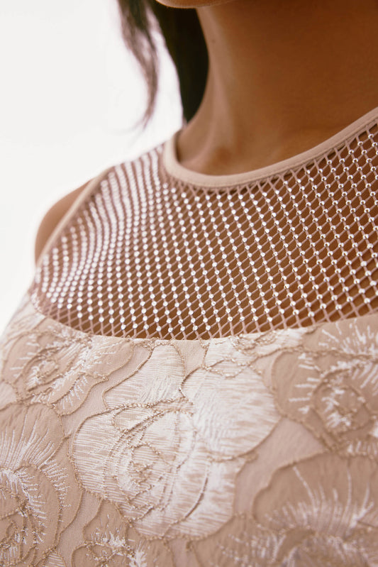 J.R 251742 Signature | Brocade Floral Print Sheath Dress