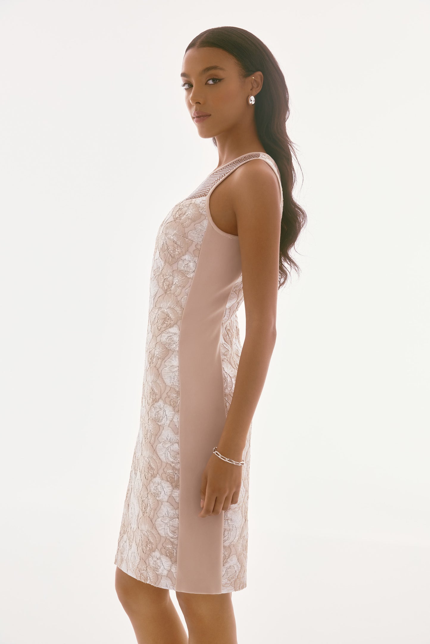 J.R 251742 Signature | Brocade Floral Print Sheath Dress
