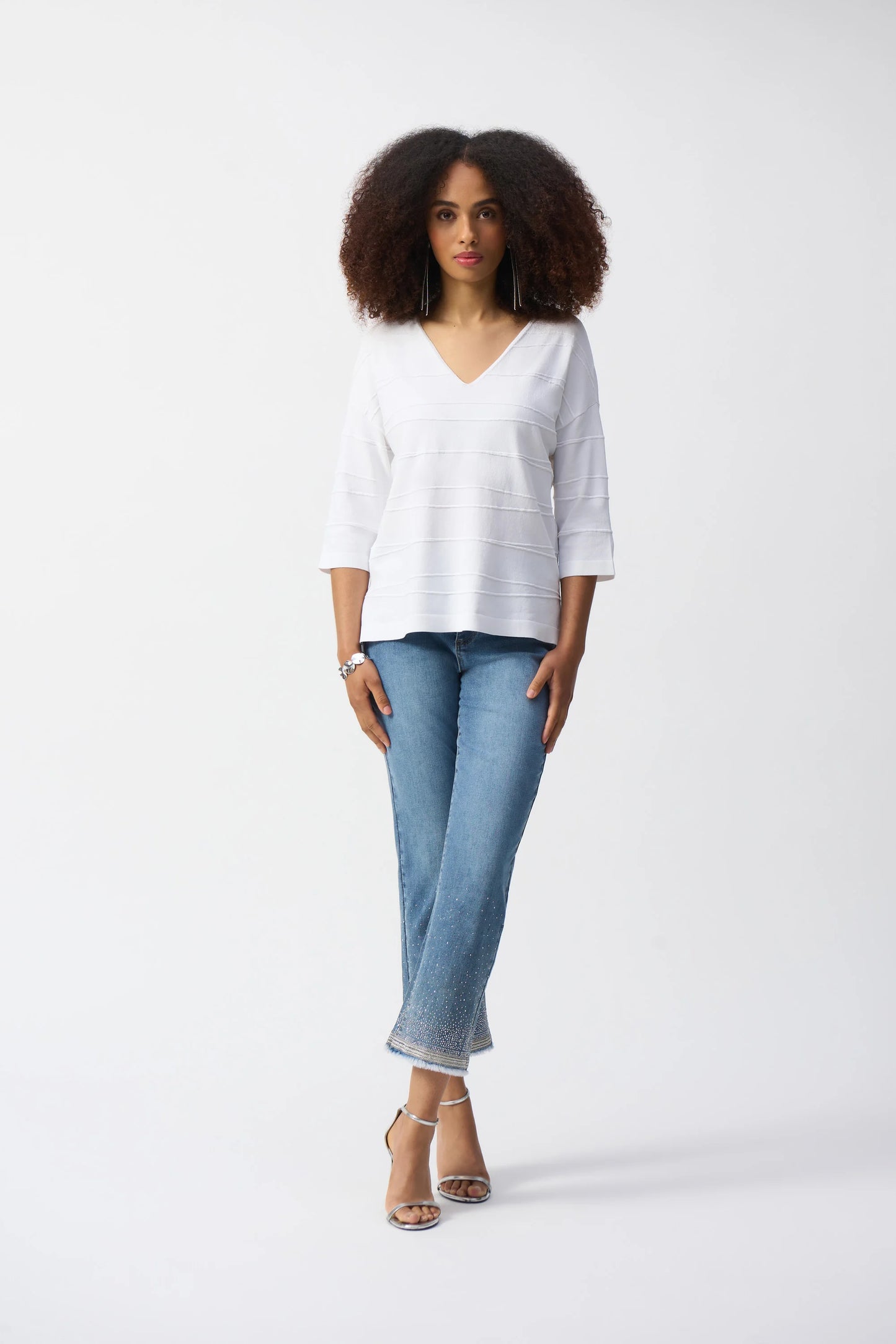 J.R 251923 Jacquard Sweater Knit Pullover