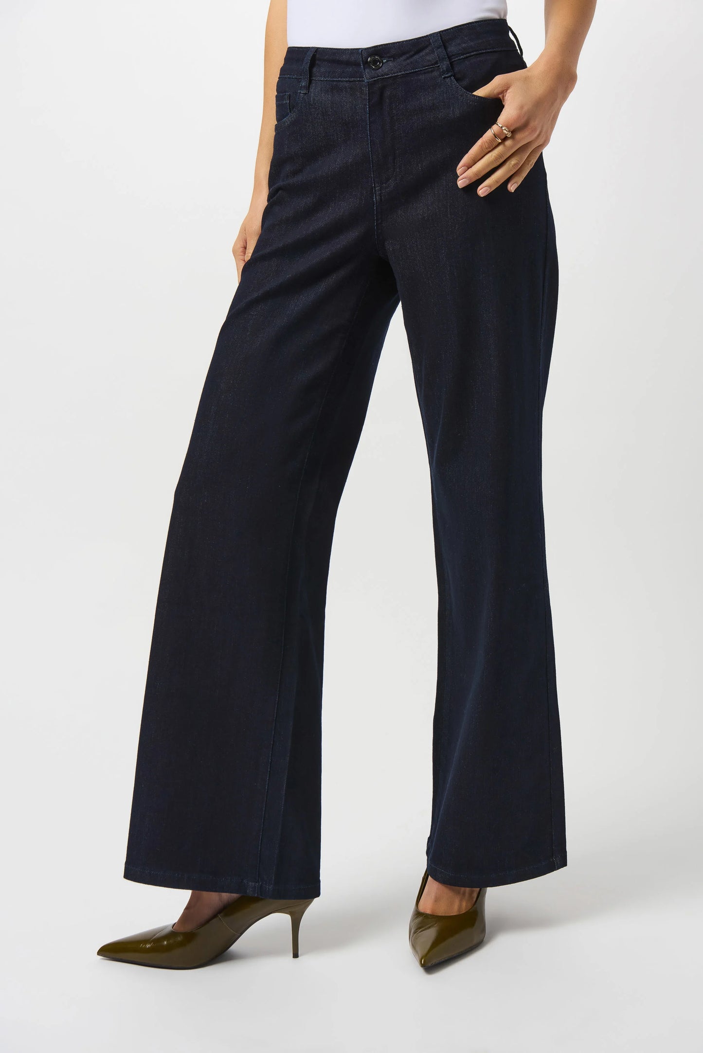 J.R 251968F25 Goldie Classic Wide-Leg Stretch Jeans