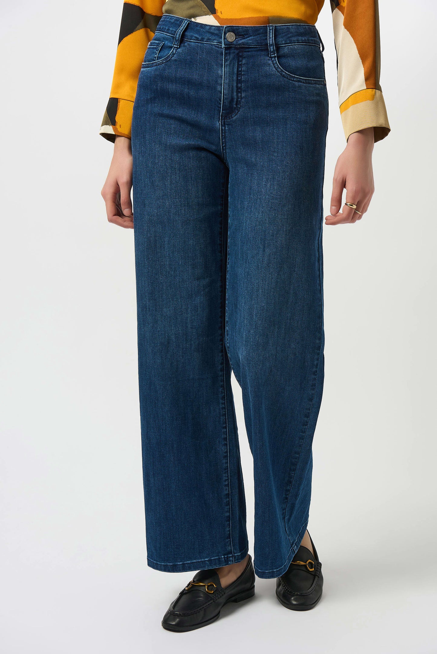 J.R 251968F25 Goldie Classic Wide-Leg Stretch Jeans