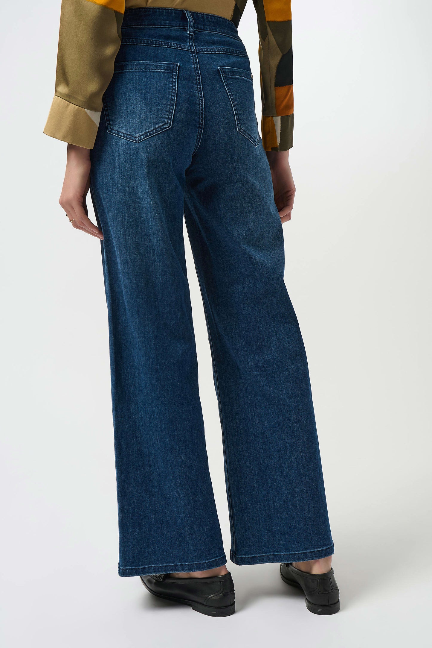 J.R 251968F25 Goldie Classic Wide-Leg Stretch Jeans