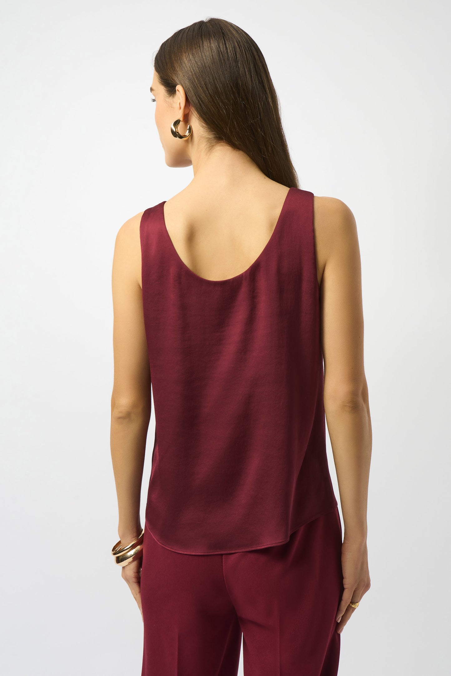 J.R 253292 Recycled Hammered Satin Sleeveless Top