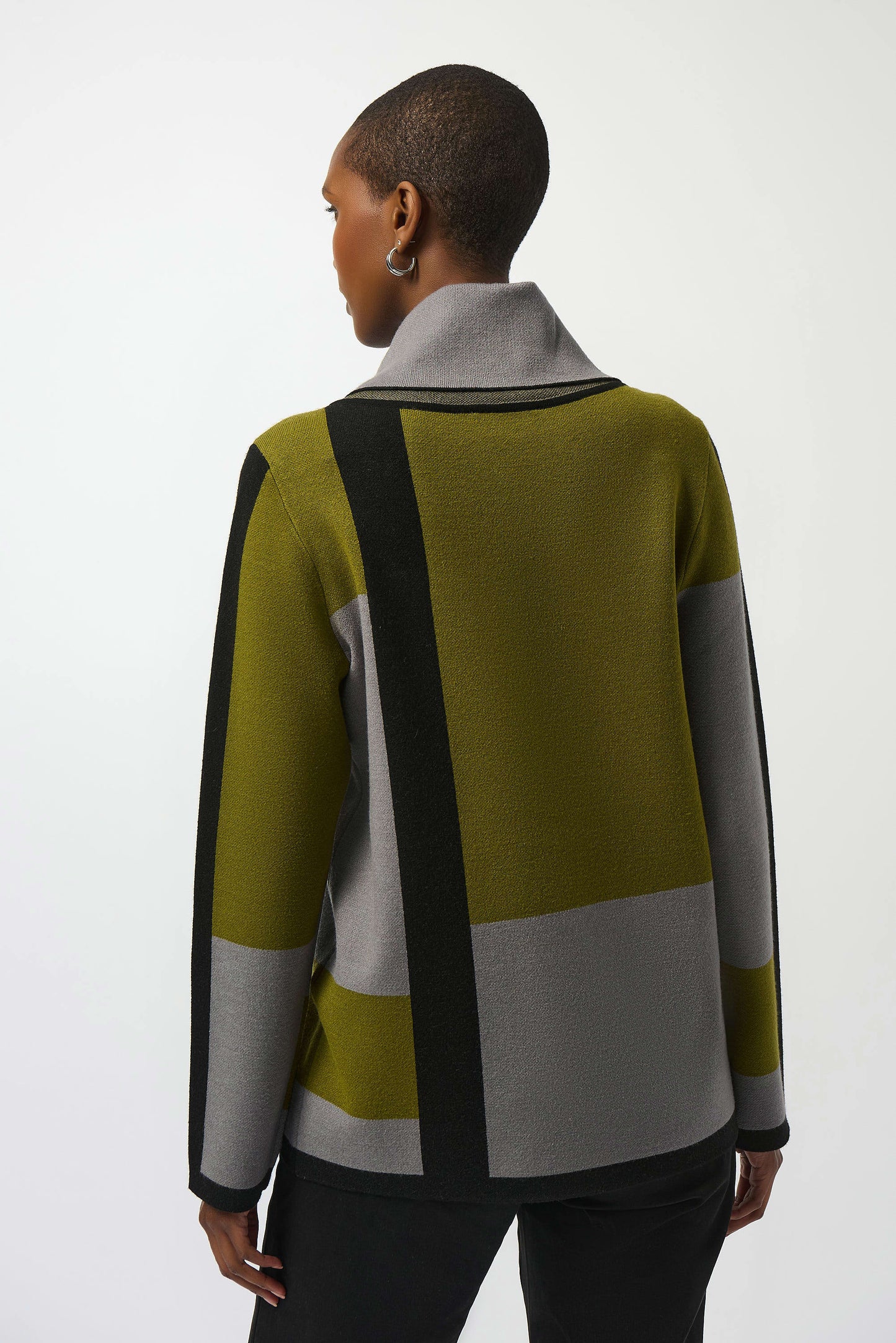 J.R 253911 Jacquard Sweater Colour Block Pullover