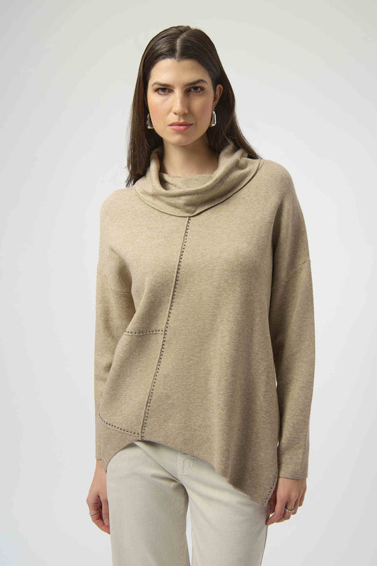 J.R 253913 Sweater Knit Asymmetrical Pullover