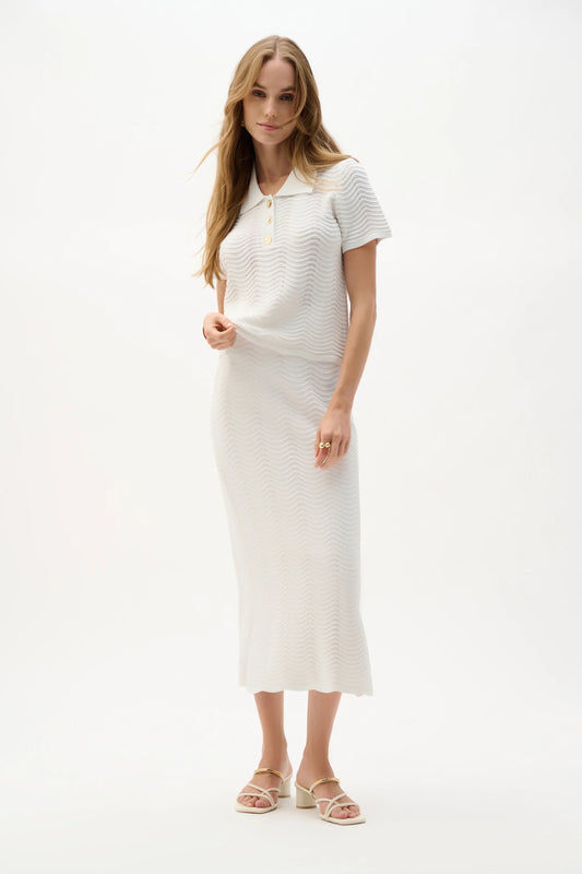 J.R 262926 Textured Viscose Sweater Knit Short Sleeve Shirt