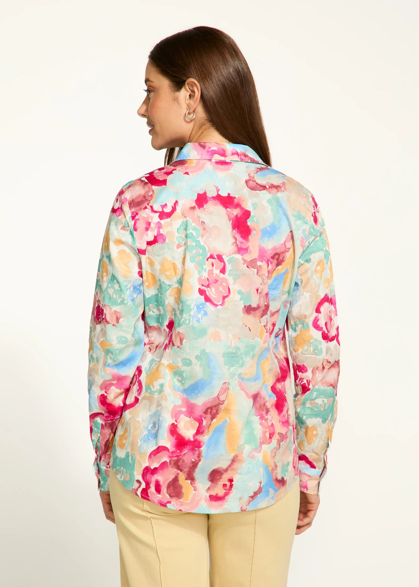 FDJ 7701623 Printed Classic Long Sleeve Blouse