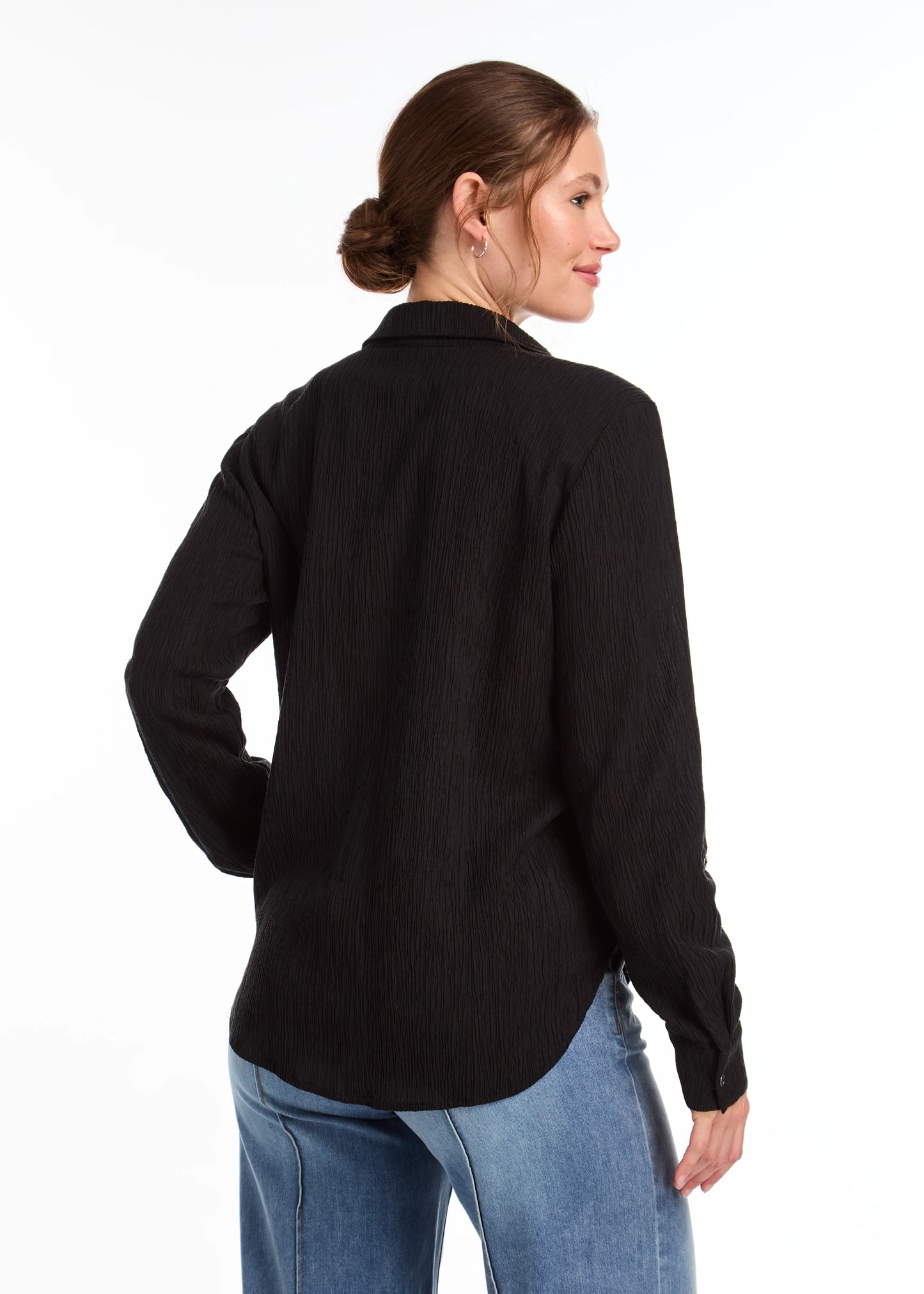 FDJ 7800294 Roll-Up Sleeve Crinkle Shirt