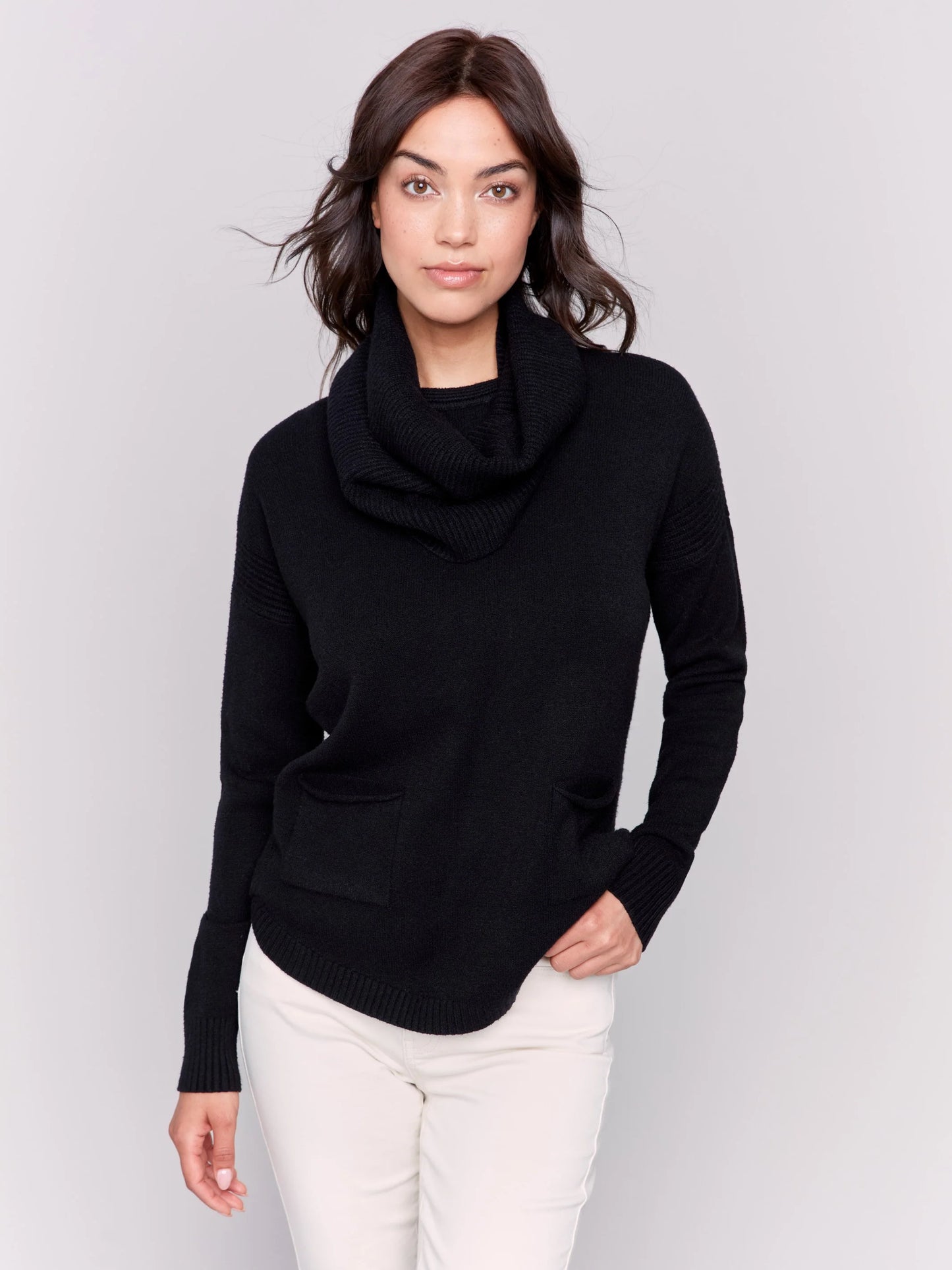 C.B C2420RR Sweater with Removable Scarf