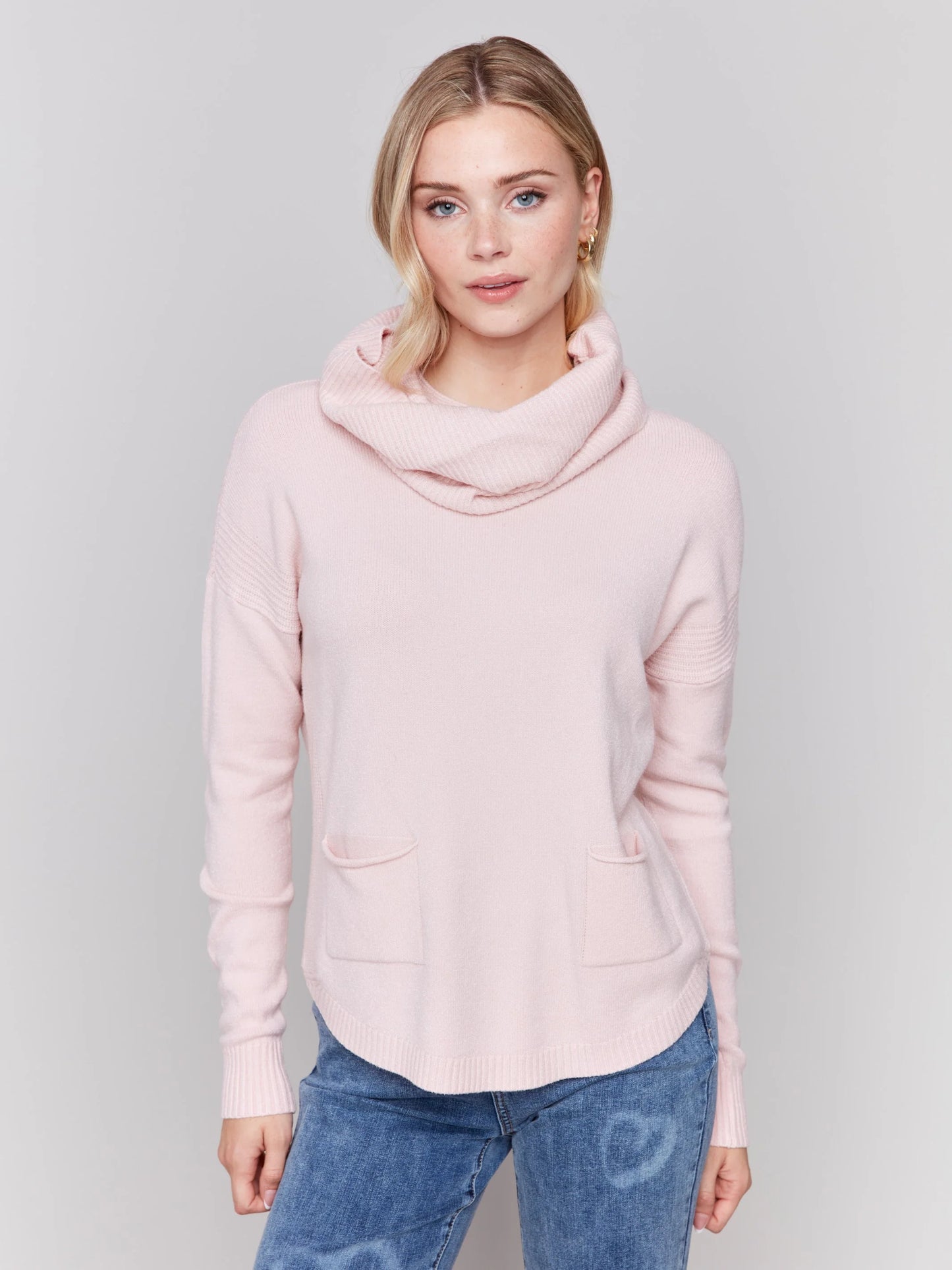 C.B C2420RR Sweater with Removable Scarf