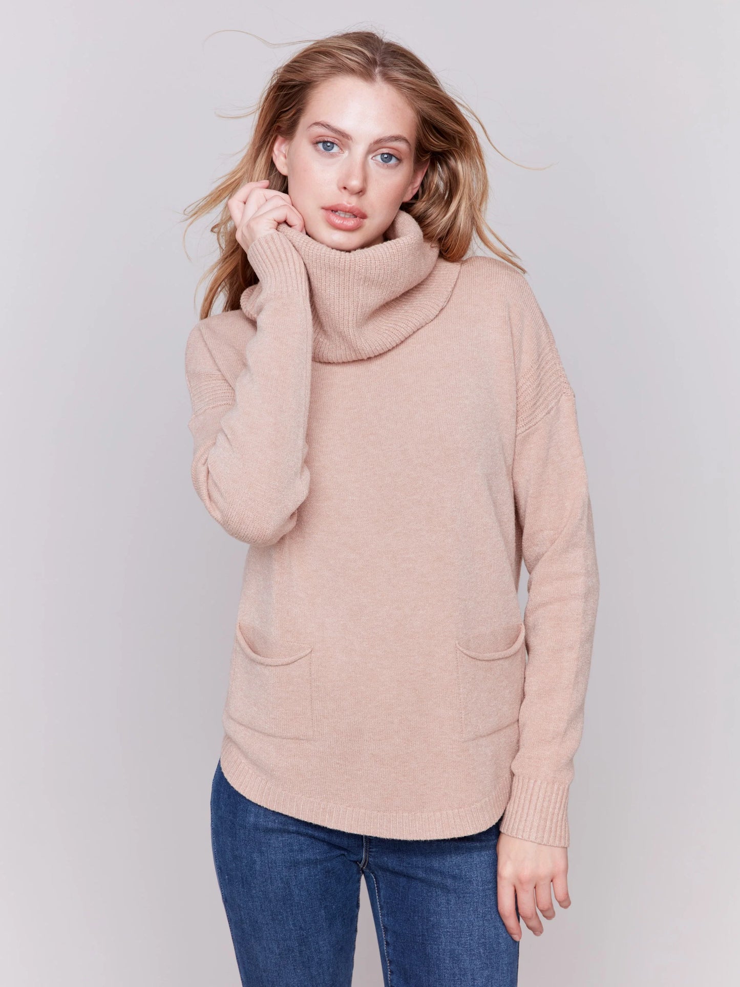 C.B C2420RR Sweater with Removable Scarf
