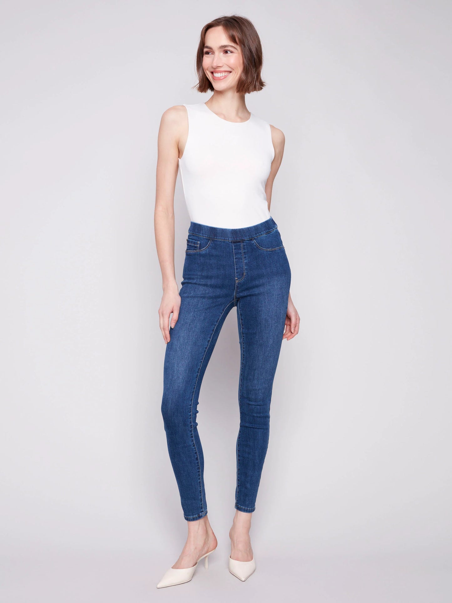 C.B C5125S Denim Pull-On Pants