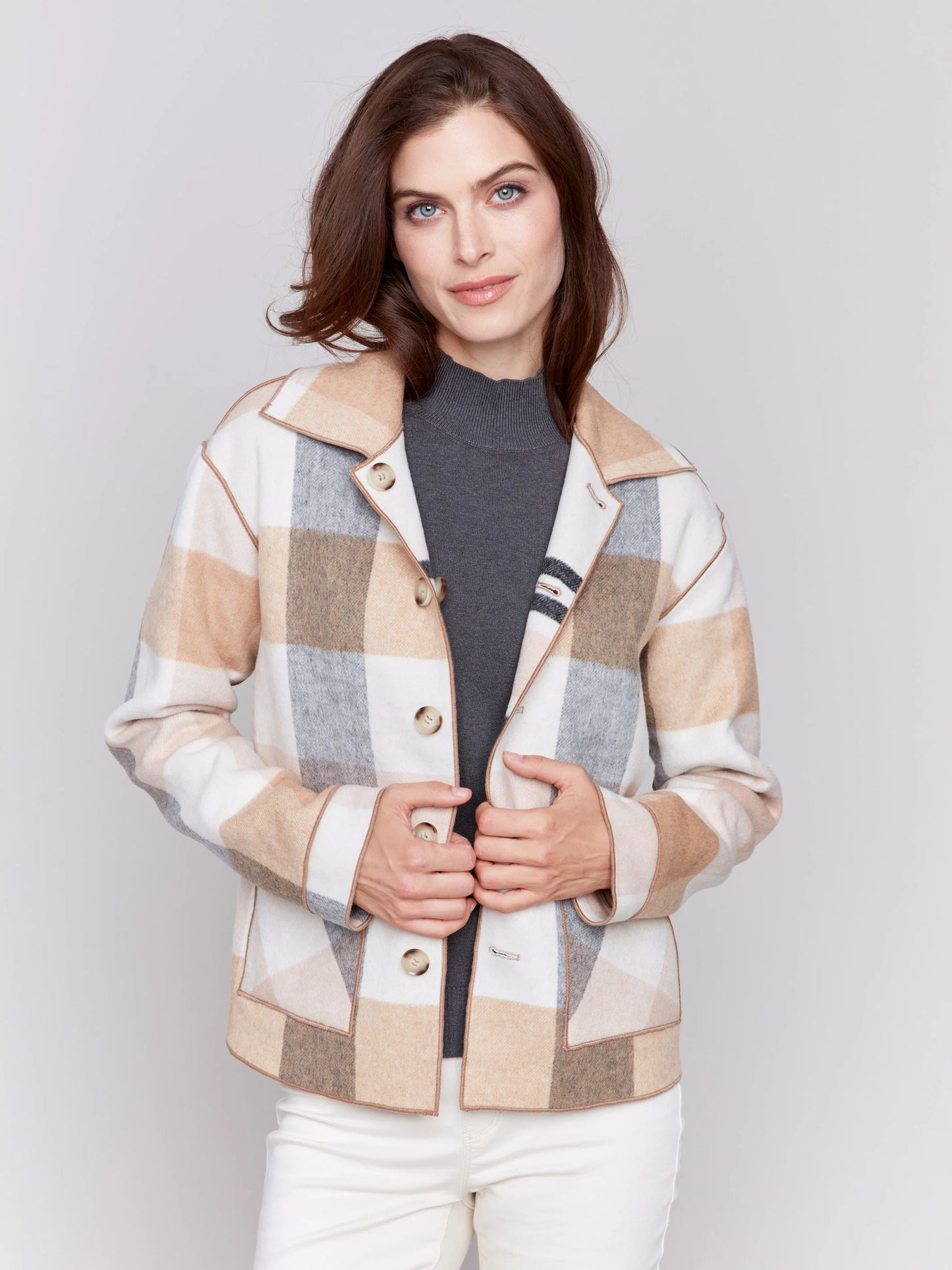 C.B C6185X Reversible Plaid Jacket