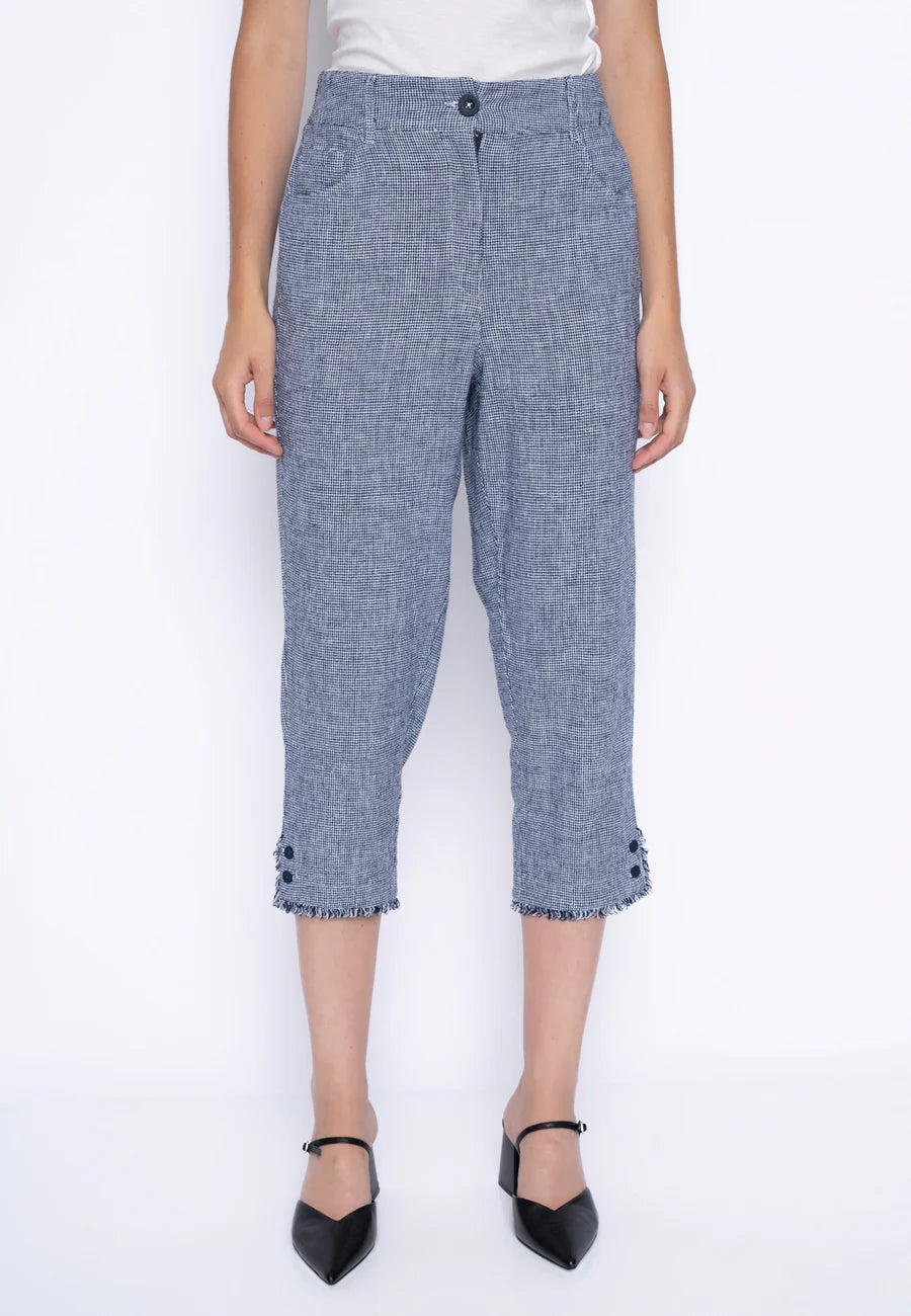 Pic GM075ZD Frayed Edge Button Detail Capri